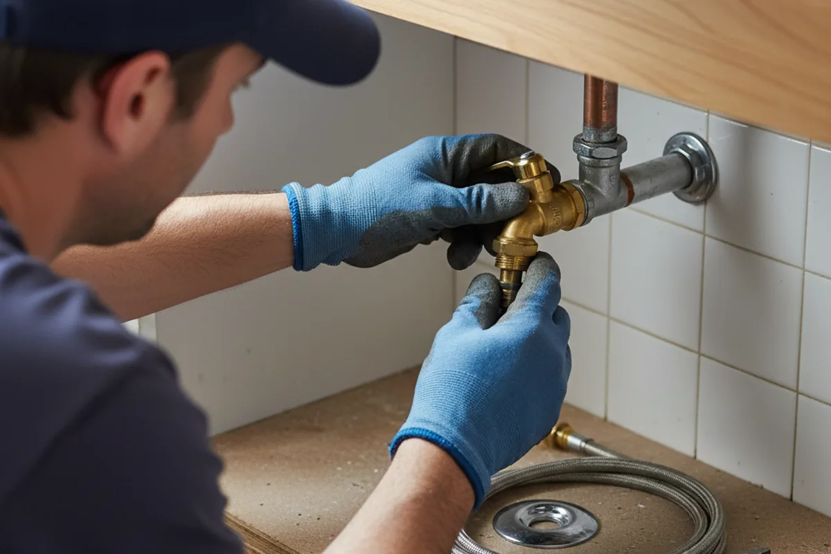 Shutoff valve and fitting work during Emergency Plumbing in Greenlawn